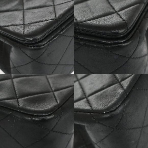 CHANEL CC Mini Matelasse Full Flap Chain Shoulder Bag Leather Black GHW - Picture 16 of 16